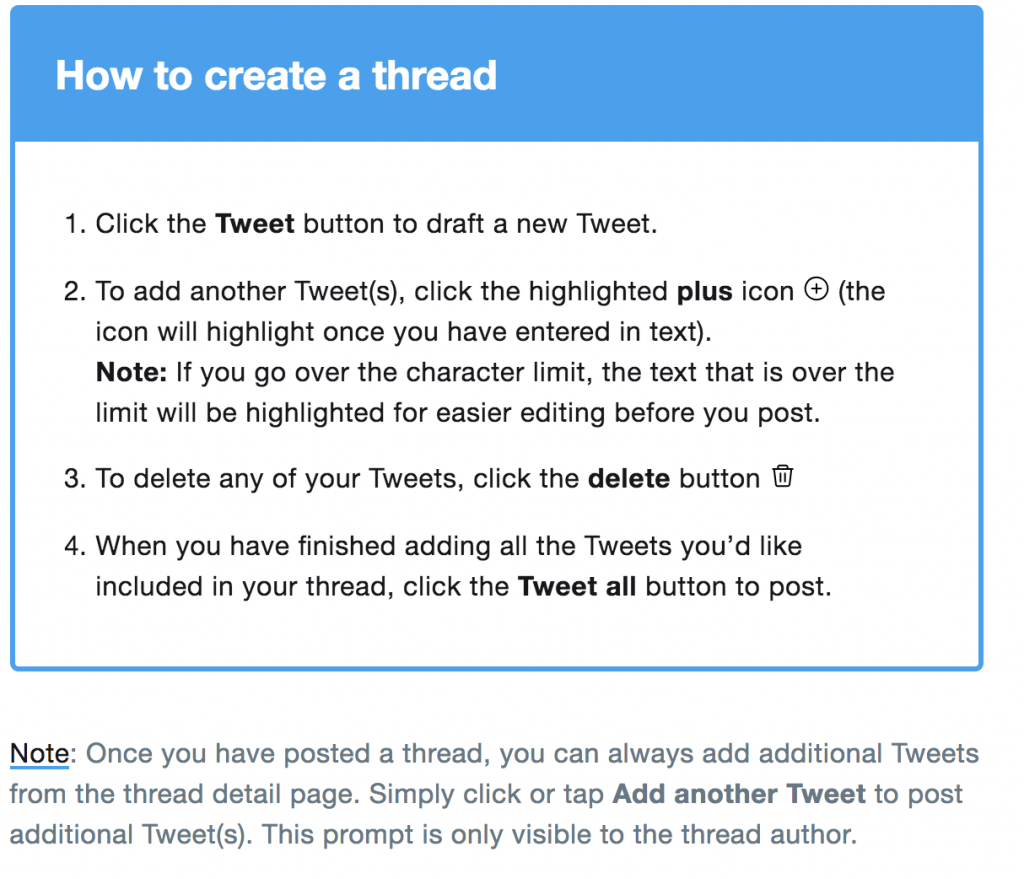 How to create a twitter thread